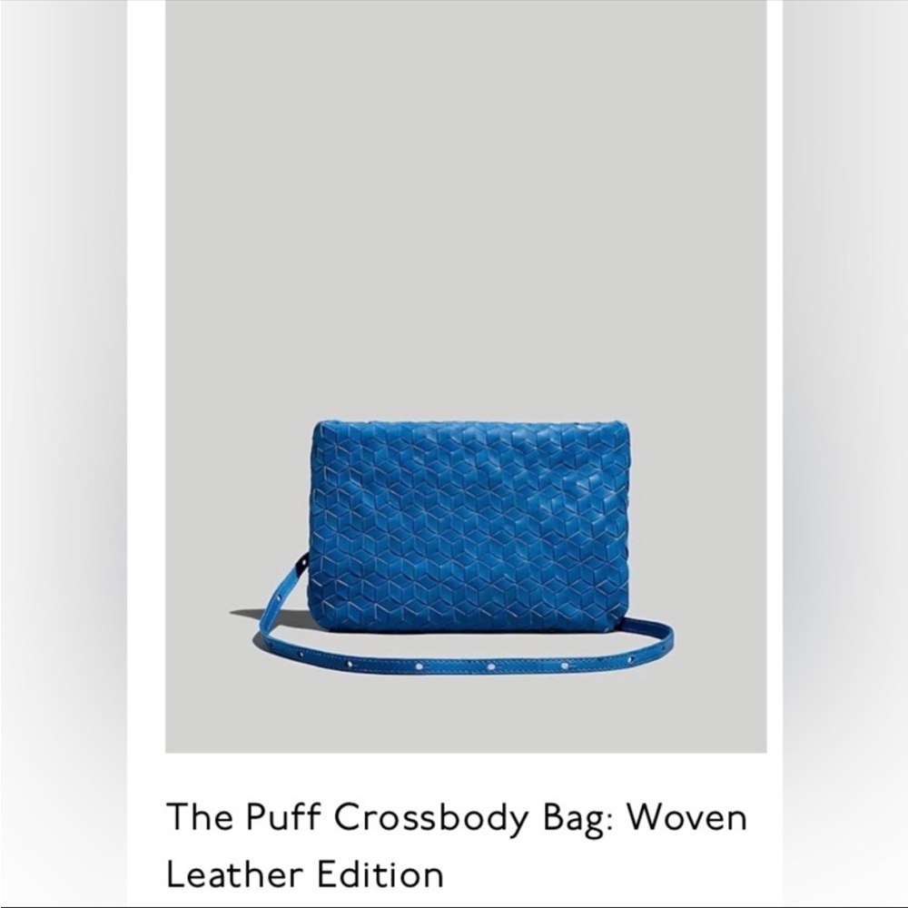 Madewell the puff crossbody bag woven leather edition - Picture 9 of 15